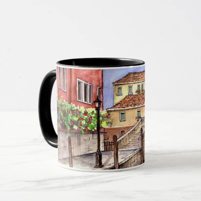 Tasse Venise - Stylo & Laver Aquarelle (Devant gauche)