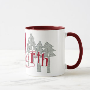 Tasse Vers le nord avec l'arrière - plan de l'arbre