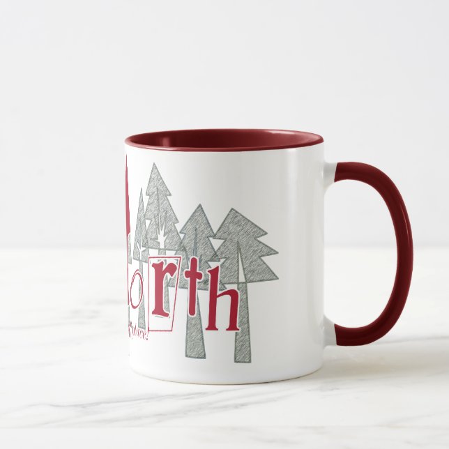 Tasse Vers le nord avec l'arrière - plan de l'arbre (Droite)