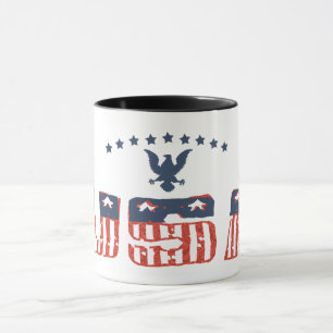 Tasse version grunge patriotique American Eagle