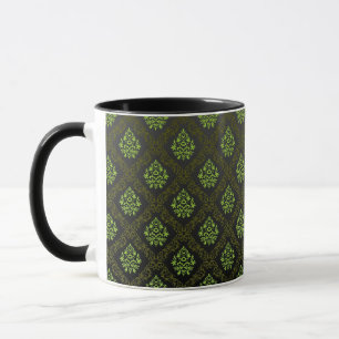 Tasse Vert floral de papier peint