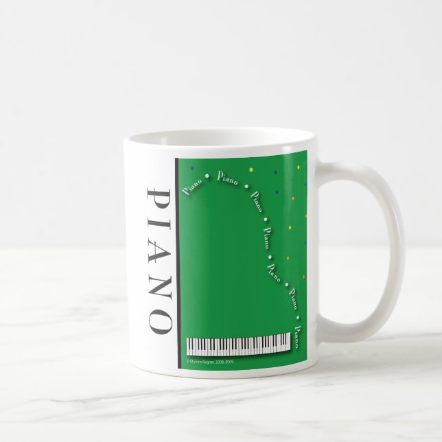 Tasse verte de piano à queue (Droite)