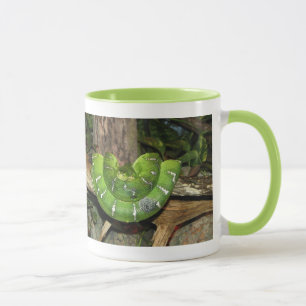 Tasse verte de sonnerie de serpent de boa