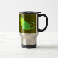 Tasse verte de voyage de rat