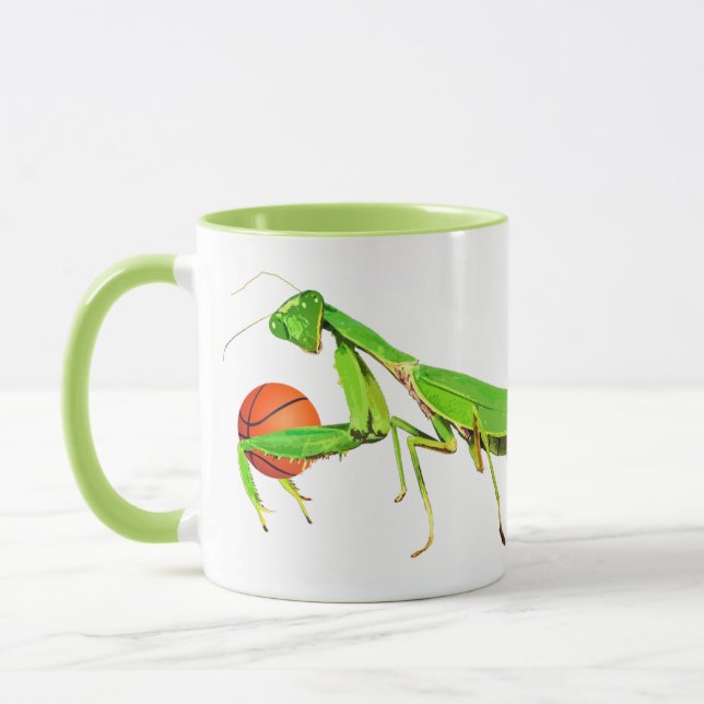 Tasse verte géante de basket-ball de mante de (Gauche)