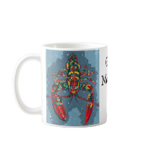 Tasse Vibrante Abstraite Homard