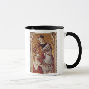 Tasse Vierge et enfant avec des solides solubles.