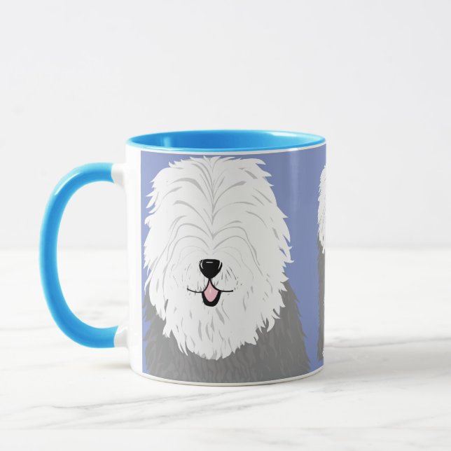 Tasse Vieux chien de berger anglais (avec les yeux (Gauche)
