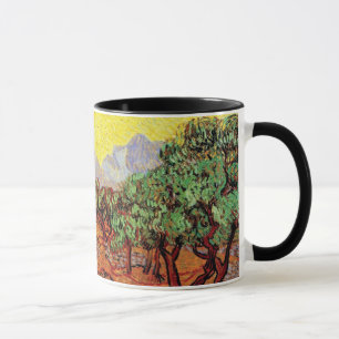 Tasse Vincent Van Gogh - Oliviers avec ciel jaune