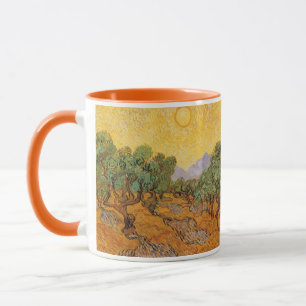 Tasse Vincent van Gogh - Oliviers, Ciel Jaune et Soleil
