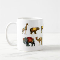 Tasse vintage d'animaux de cirque