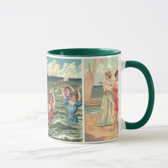 Tasse vintage de beautés de plage (Droite)