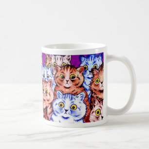 Tasse vintage de cadeau de chat de merveille de