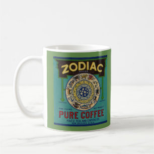 Tasse vintage d'étiquette de café (café de