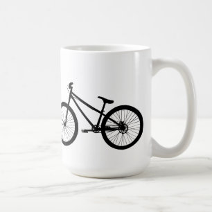 Tasse vintage noire de vélo de montagne