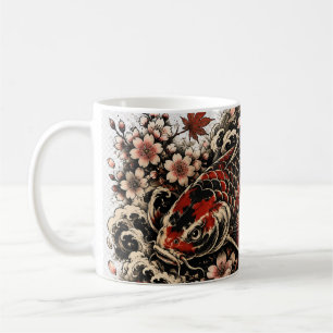 Tasse vintage poissons Koi japonais   Irezumi trad