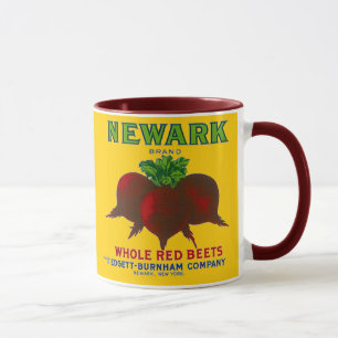 TASSE ~ VINTAGE RÜBEN-VERPACKENkisten-AUFKLEBER ~