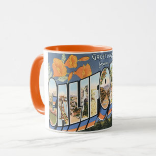 Tasse Vintage voyage, salutations de California Poppies
