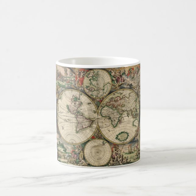 TASSE Vintage Weltkarte 1689 (Mittel)