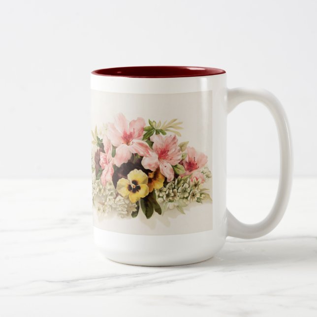 Tasse Vintager Frühjahrsblüten (Rechts)