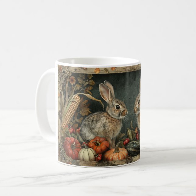 Tasse Vintager Tierszenen (Vorderseite Links)