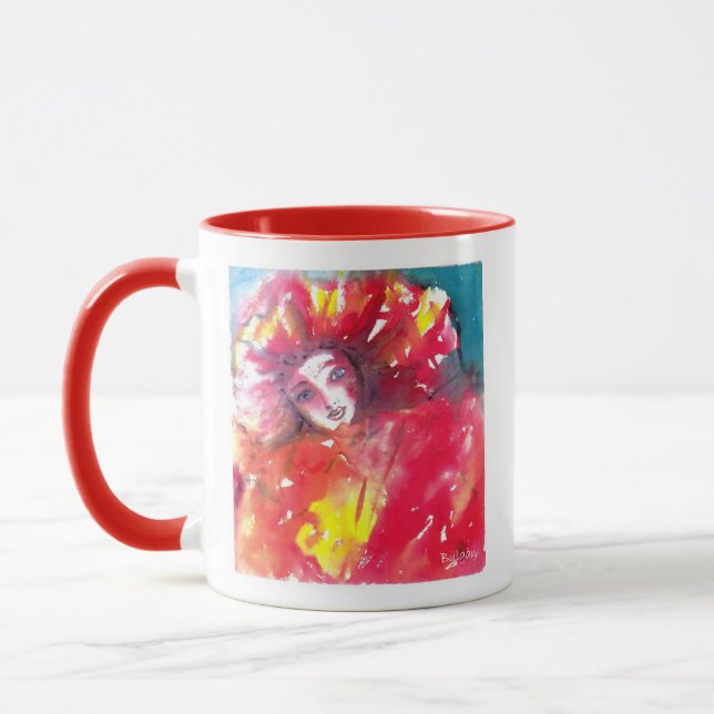 TASSE VISAGES DE MASQUÉRADE VÉNÉTIENNE - MASQUÉ DE CARNA (Gauche)
