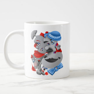 Tasse Visages surréalistes Gras & Artiste Grande Coupe d