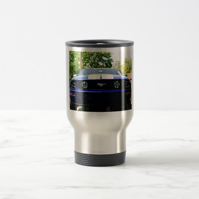 Tasse voiture-bleue de muscle (Centre)