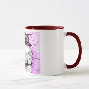 Tasse Voiture de Trabant et mur de Berlin Rose/lilas
