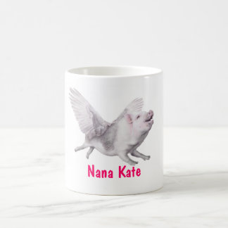 Tasse volante personnalisée de porc pour la