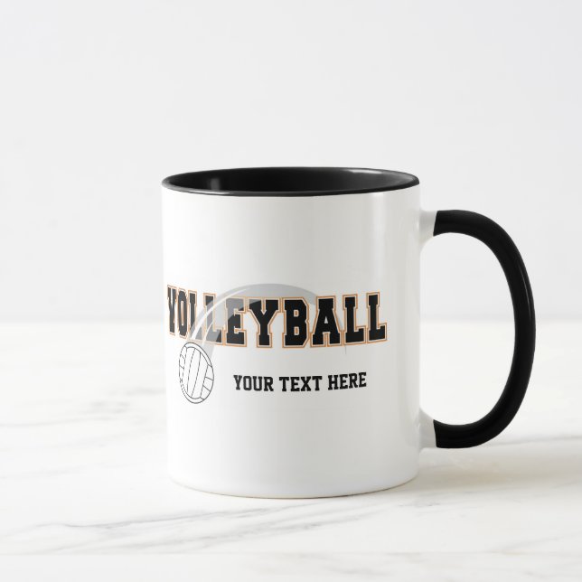 Tasse Volleyball (personnalisable) (Droite)