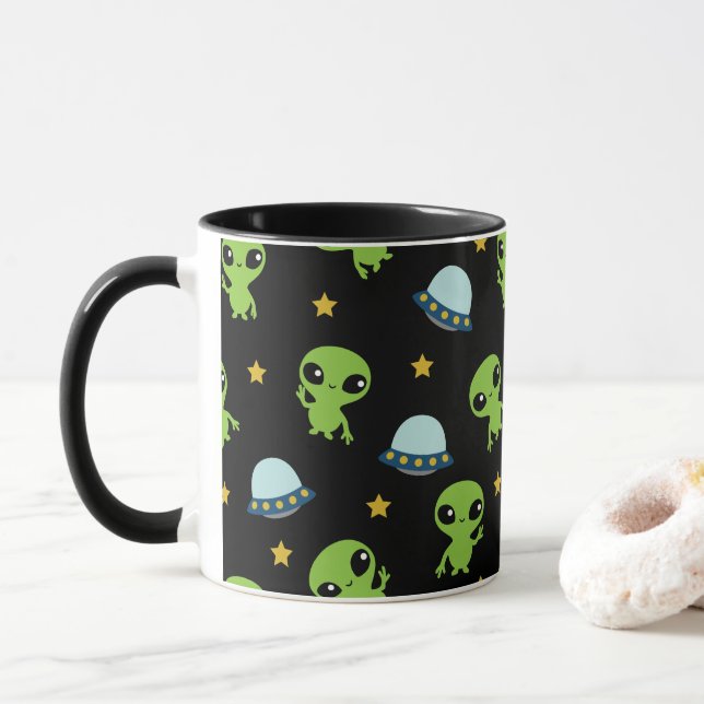 Tasse von Außerirdischen (Mit Donut)