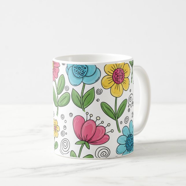 Tasse von Blumen und Sippen (VorderseiteRechts)