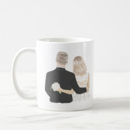 Tasse von Braut und Groom