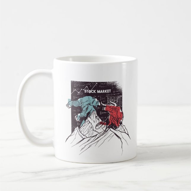 Tasse von Bullen und Bärenkaffee (Links)