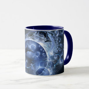 Tasse von Delphinen und Fraktalen