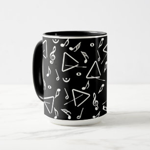 Tasse von Dreieck-Musiknoten