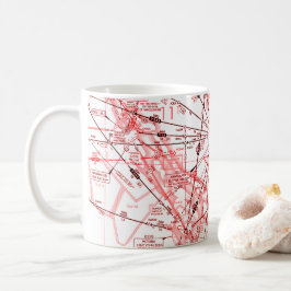 Tasse von Flugzeugdiagrammen