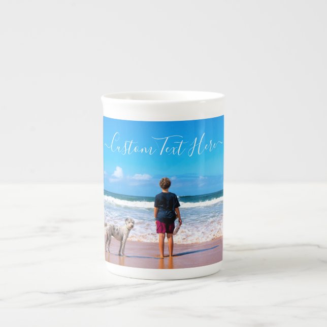 Tasse von Foto-Knochen-China mit benutzerdefiniert (Vorderseite)