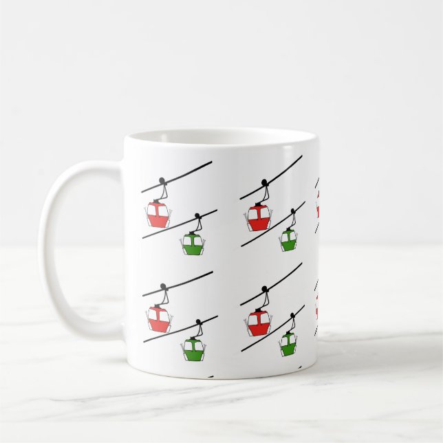 Tasse von grünen und roten Gondeln (Links)