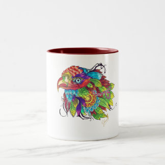 Tasse von handfarbenen Vögeln - Beruhigung von Nat
