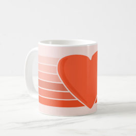 Tasse von Herzstreifen