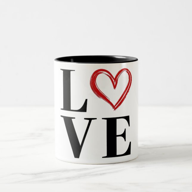 Tasse von Kaffee Zwei-Tone-Tasse (Mittel)
