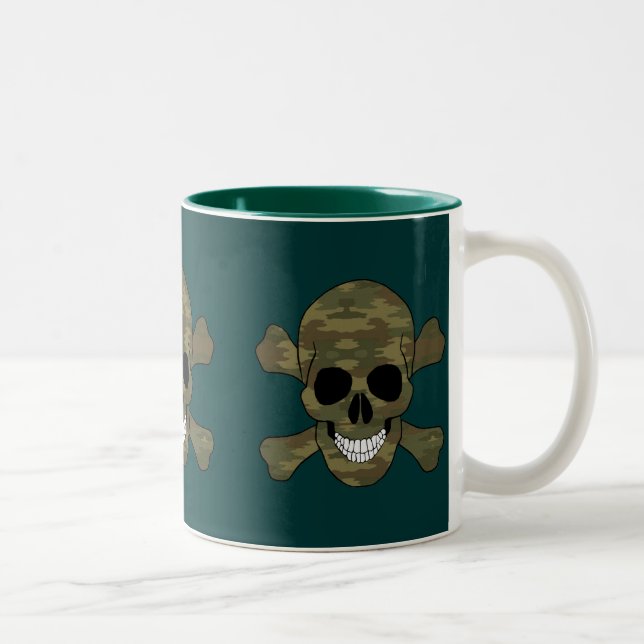 Tasse von Kammmuscheln und Kreuzknochen (Rechts)