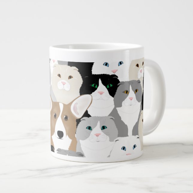 Tasse von Katzen und Hunden (Vorderseite Rechts)