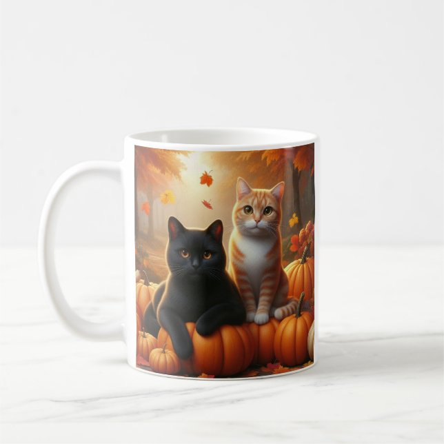 Tasse von Katzen und Pumpkins (Links)