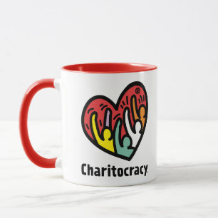 Tasse von Koffein-Lieferwagen der Charitokratie
