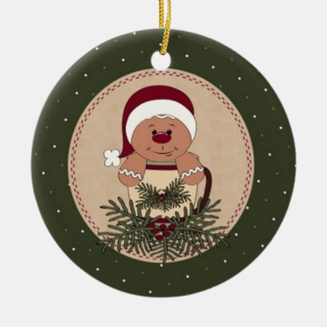 Tasse von Lebkuchen Keramikornament (Vorne)