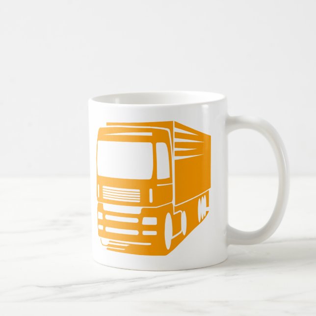 Tasse von LKW-Logos für Verkehr und Logistik (Rechts)