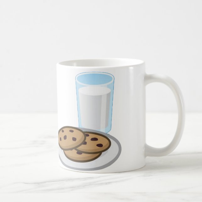 Tasse von Milch und Cookies (Rechts)